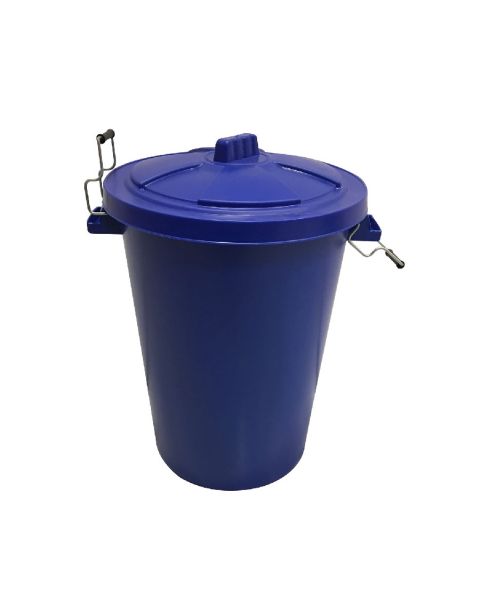 ProStable Blue Dustbin with Locking Lid 90 Litre