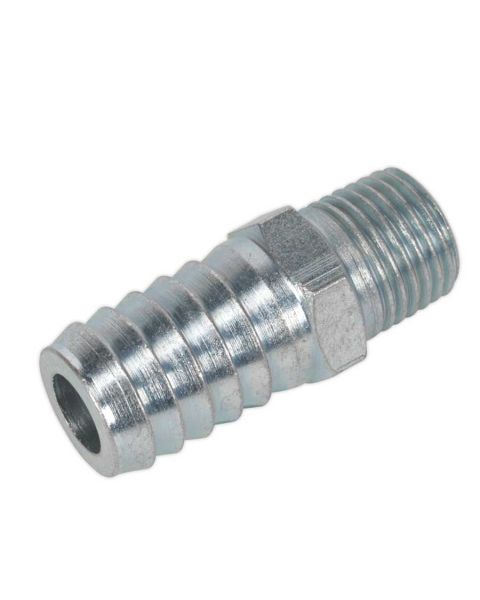 Screwed Tailpiece Male 1/4"BSPT - 1/2" Hose Pack of 5