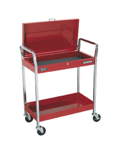 Trolley 2-Level Heavy-Duty with Lockable Top