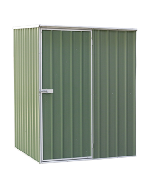 Dellonda Galvanised Steel Metal Garden/Outdoor/Storage Shed, 5FT x 5FT, Pent Style Roof – Green - DG114
