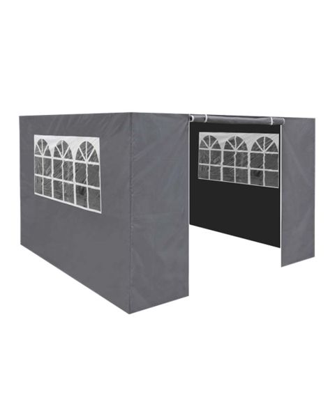 Dellonda Premium Gazebo Side Walls/Doors/Windows, Fits 2 x 2m Models - Grey