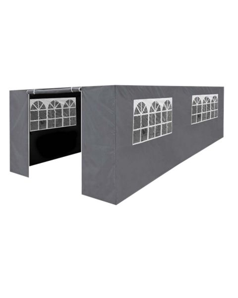 Dellonda Premium Gazebo Side Walls/Doors/Windows, 3 x 6m Models - Grey