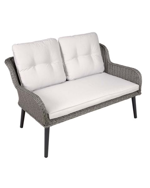 Dellonda Buxton Rattan Outdoor 2-Seater Sofa with Cushions