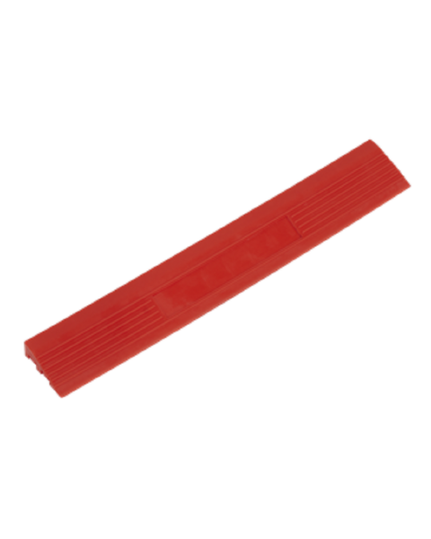Polypropylene Floor Tile Edge 400 x 60mm Red Male - Pack of 6