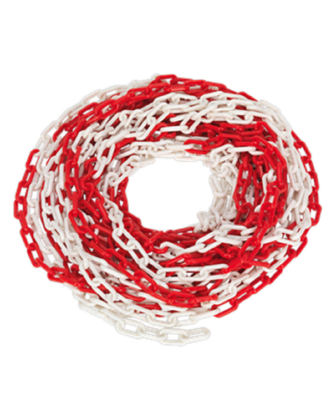 Safety Chain Red/White 25m x 6mm