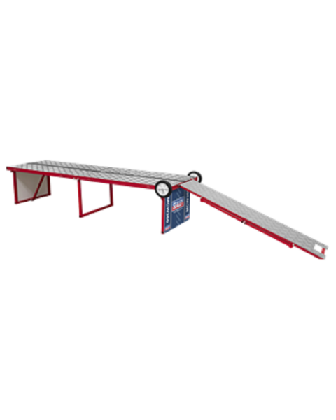 Motorcycle Portable Folding Workbench 360kg Capacity With Ramp