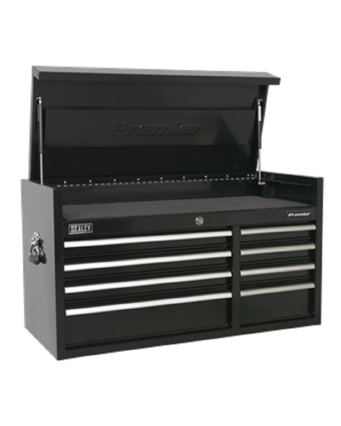 Topchest 8 Drawer 1040mm Extra-Wide Heavy-Duty Black