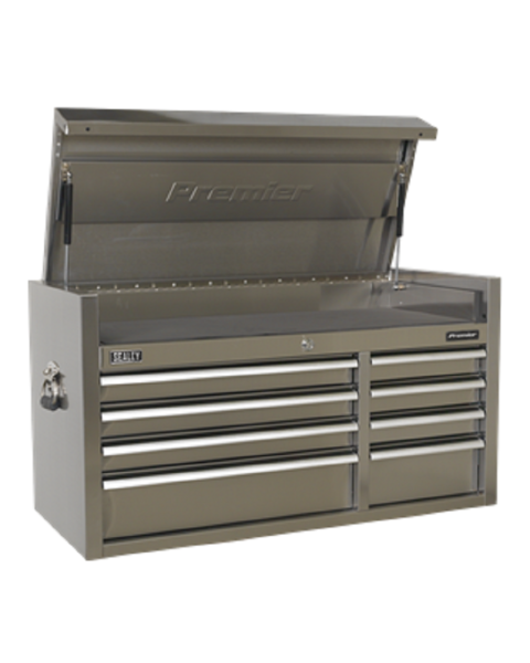 Topchest 8 Drawer 1055mm Extra-Wide Stainless Steel Heavy-Duty