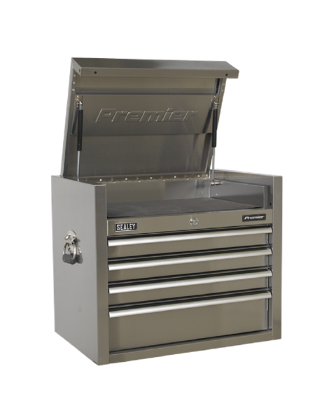 Topchest 4 Drawer 675mm Stainless Steel Heavy-Duty