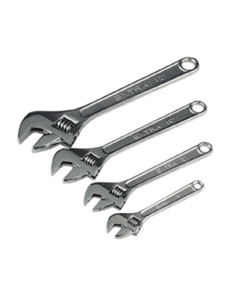 Adjustable Wrench Set 4pc 150, 200, 250 & 300mm