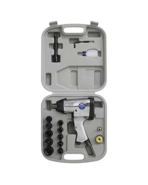 Air Impact Wrench Kit with Sockets 1/2"Sq Drive