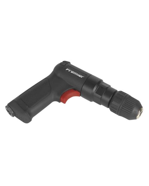 Air Pistol Drill 10mm with Keyless Chuck Composite Reversible - Premier