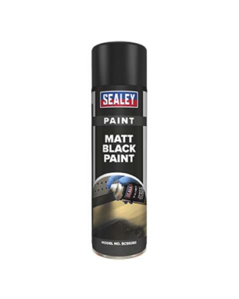 Black Matt Paint 500ml Pack of 6