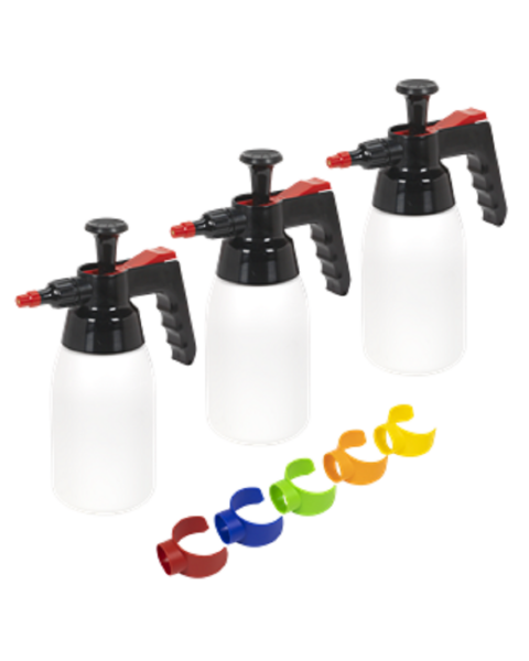 Premium Pressure Solvent Sprayers 1L & Colour-Coded Caps Combo
