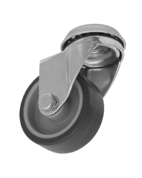 Medium-Duty Thermoplastic Bolt Hole Swivel Castor Wheel Ø50mm - Trade
