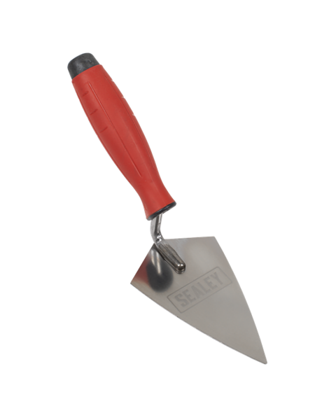 Stainless Steel Sharp Pointing Trowel - Rubber Handle - 140mm