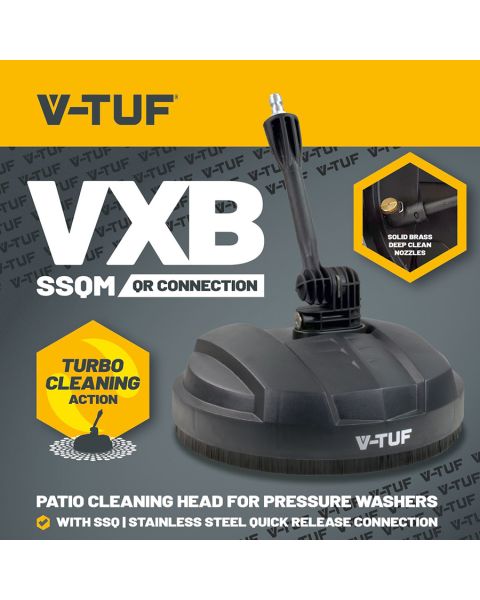 Surface Cleaner - 9" V-Tuf Vxb-Ssq Patio Cleaner With Deep Clean Jets Fits V3 & V5 Pressure Washer 
